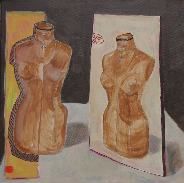 Modèle I - 40x40 - huile sur toile